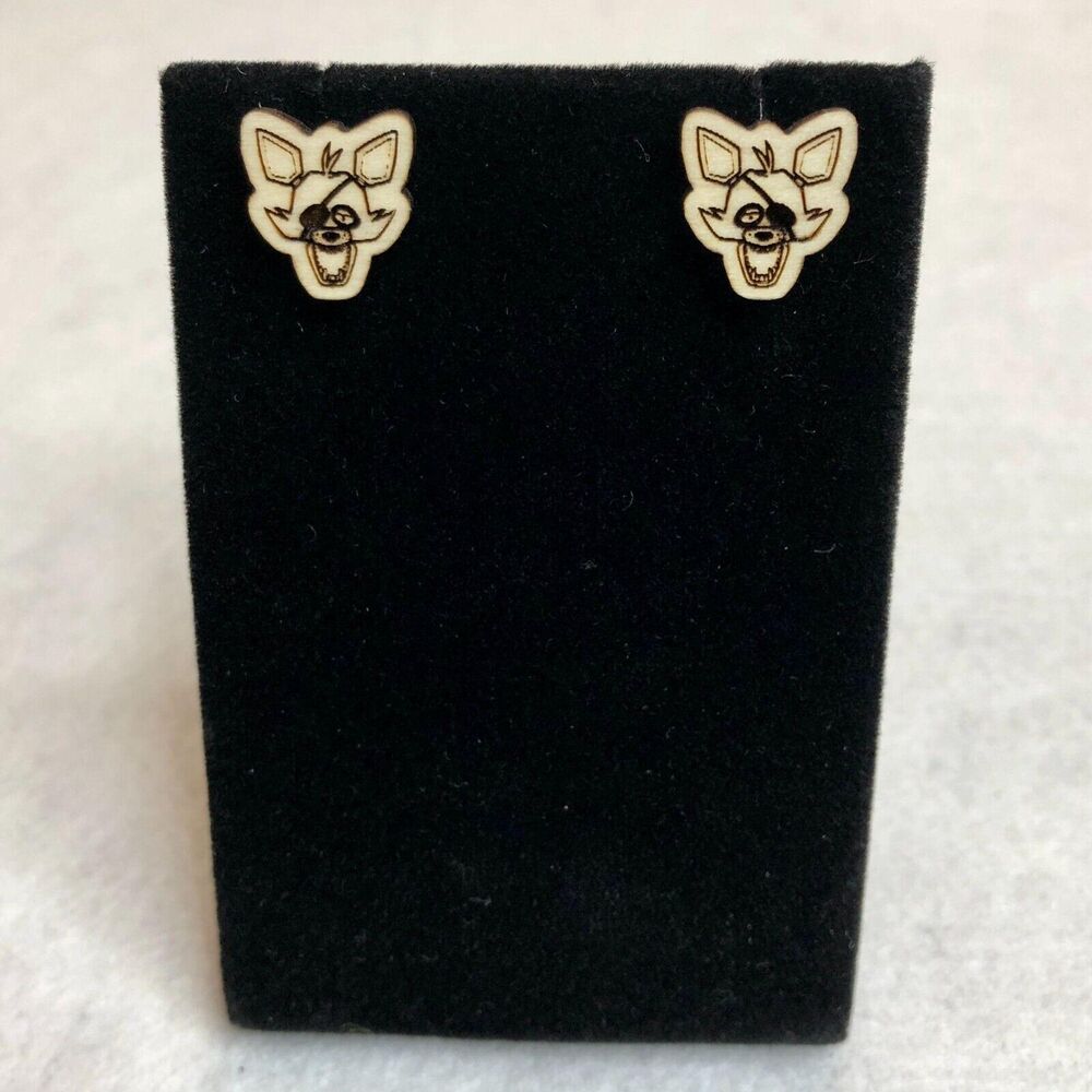 Five Nights at Freddy's Foxy Wood Stud Earrings